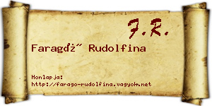 Faragó Rudolfina névjegykártya